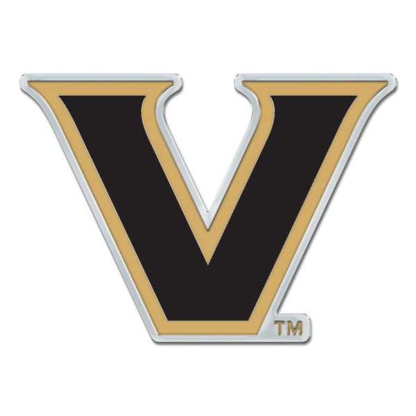 Wholesale-Vanderbilt Commodores Colored Chrome Free Form Auto Emblem