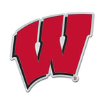 Wholesale-Wisconsin Badgers Colored Chrome Free Form Auto Emblem