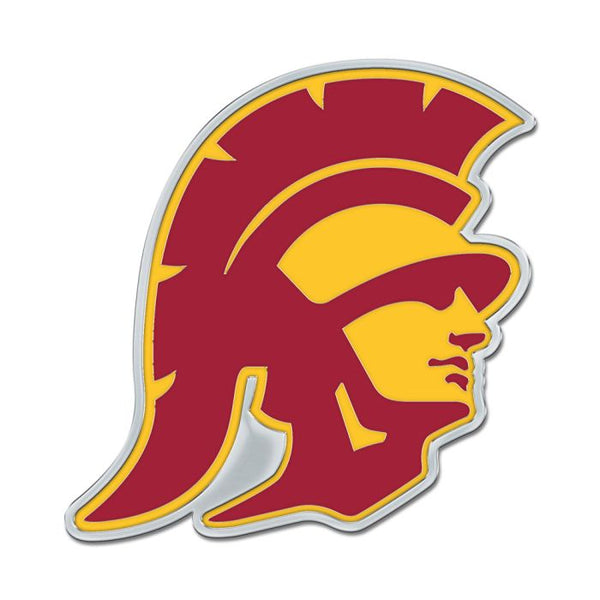 Wholesale-USC Trojans Colored Chrome Free Form Auto Emblem