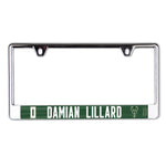 Milwaukee Bucks Lic Plate Frame B/O Printed Damian Lillard