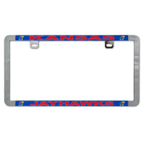 Wholesale-Kansas Jayhawks Metal Lic. Plate Frame Slim