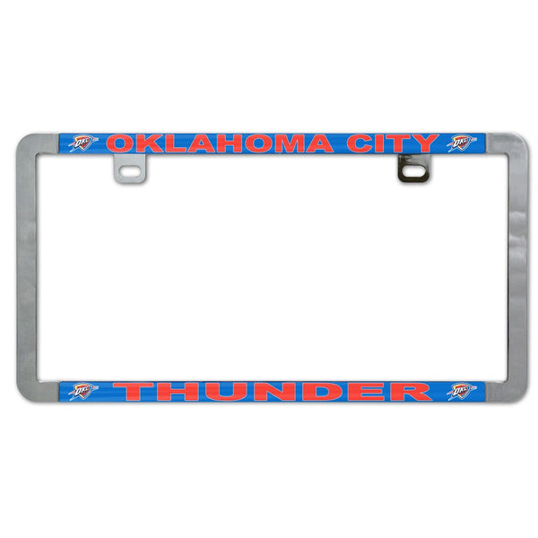 Oklahoma City Thunder Metal Lic. Plate Frame Slim