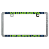 Minnesota Timberwolves Metal Lic. Plate Frame Slim