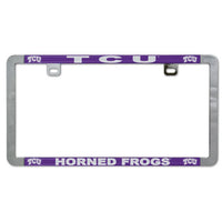 Wholesale-TCU Horned Frogs Metal Lic. Plate Frame Slim