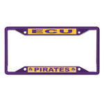 Wholesale-East Carolina Pirates Lic Plt Frame S/S