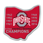 Wholesale-Ohio State Buckeyes Chrome Metal Domed Emblem