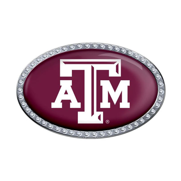 Wholesale-Texas A&amp;M Aggies Chrome Metal Domed Emblem