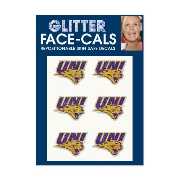 Wholesale-Northern Iowa Panthers Glitter Tattoo 6 Pack