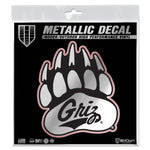 Wholesale-Montana Grizzlies Decal Metallic 6" x 6"