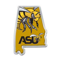 Wholesale-Alabama State Hornets STATE SHAPE Chrome Metal Domed Emblem