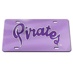 Wholesale-East Carolina Pirates POWDER PURPLE Specialty Acrylic License Plate