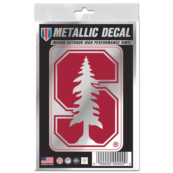 Stanford Cardinal Decal Metallic 3" x 5"