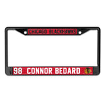 Chicago Blackhawks Lic Plt Frame S/L Printed Connor Bedard