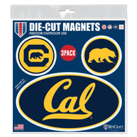 California Golden Bears 3 PACK Outdoor Magnets 6" x 6"