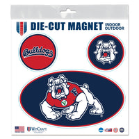 Fresno State Bulldogs 3 PACK Outdoor Magnets 6" x 6"