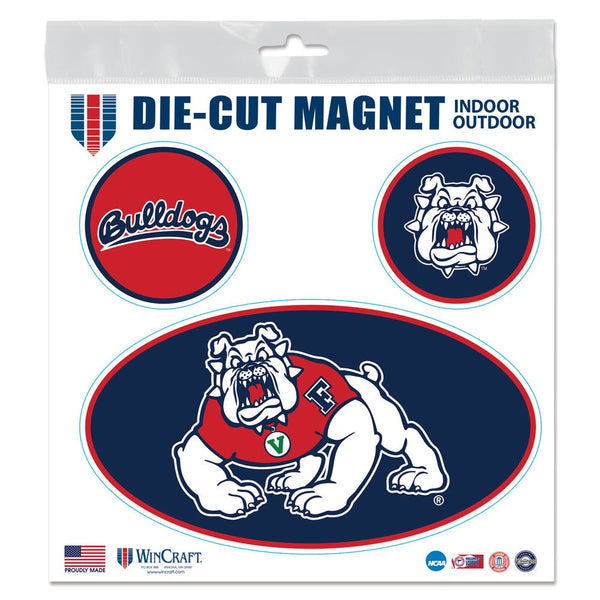 Fresno State Bulldogs 3 PACK Outdoor Magnets 6" x 6"