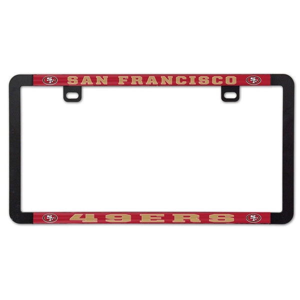 San Francisco 49ers Metal Lic. Plate Frame Slim