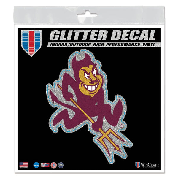 Arizona State Sun Devils SPARKY Decal Glitter 6" x 6"