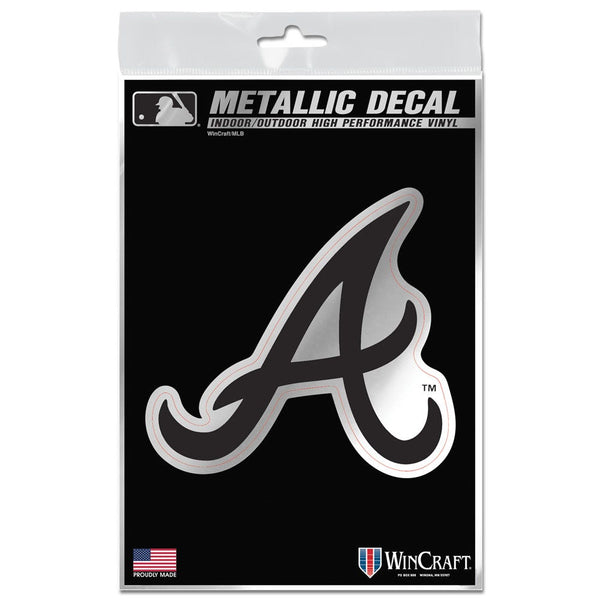 Atlanta Braves Decal Metallic 3" x 5"