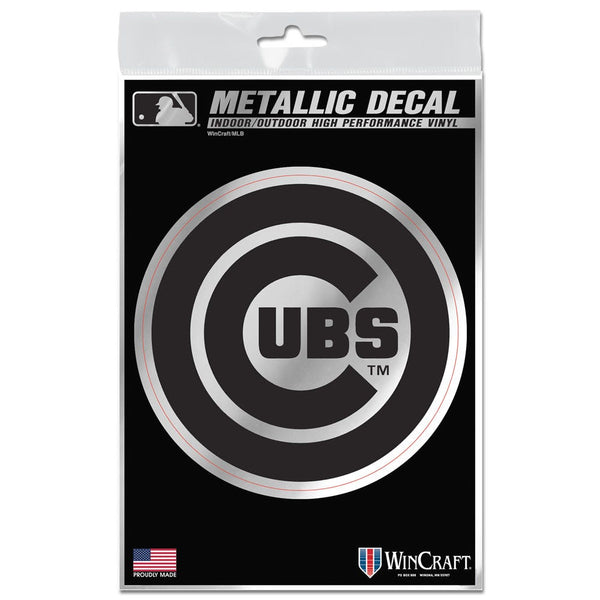 Chicago Cubs Decal Metallic 3" x 5"