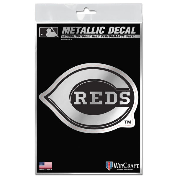 Cincinnati Reds Decal Metallic 3" x 5"