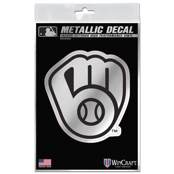 Milwaukee Brewers Decal Metallic 3" x 5"