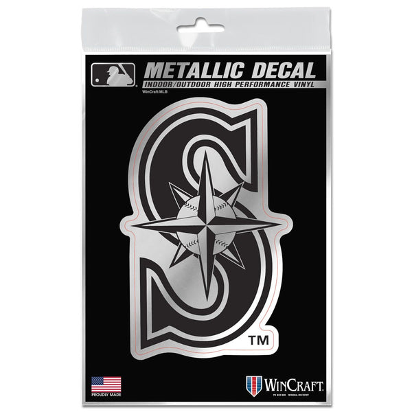 Seattle Mariners Decal Metallic 3" x 5"