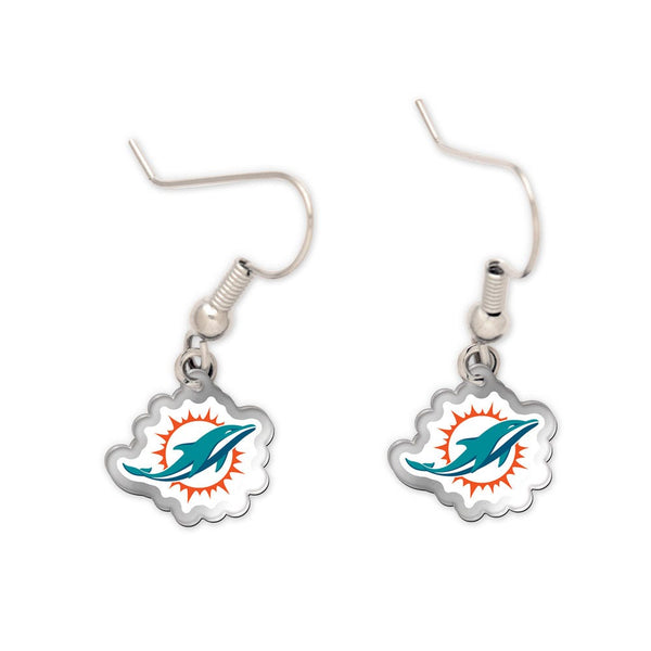 Miami Dolphins Acrylic loop earrings