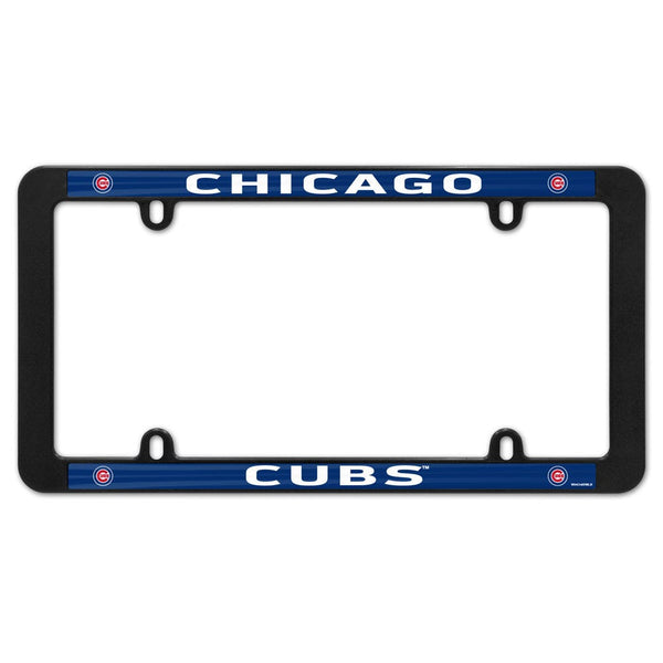 Chicago Cubs Lic Plt Thin Frame - Black Plastic