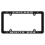Chicago White Sox Lic Plt Thin Frame - Black Plastic