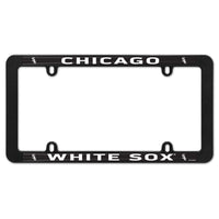 Chicago White Sox Lic Plt Thin Frame - Black Plastic