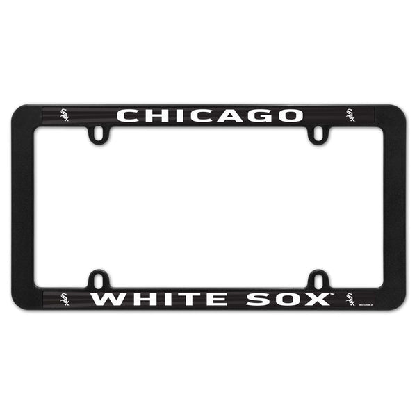 Chicago White Sox Lic Plt Thin Frame - Black Plastic