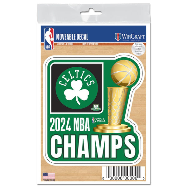 World Champions Boston Celtics NBA Champ All Surface Decals 3" x 5"