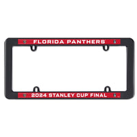 Eastern Conference Champions Florida Panthers CONFERENCE CHAMP Lic Plt Thin Frame - Black Plastic