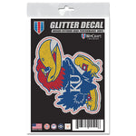 Kansas Jayhawks Decal Glitter 3" x 5"