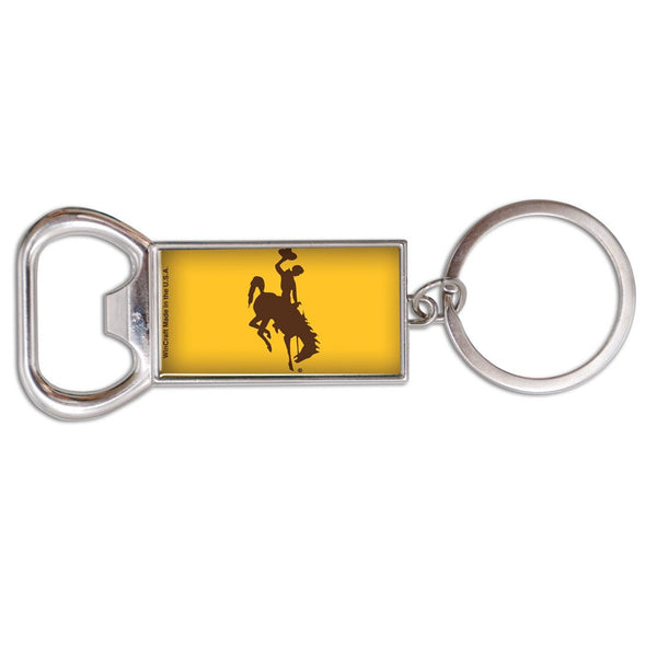 Wyoming Cowboys Bottle Opener Key Rings