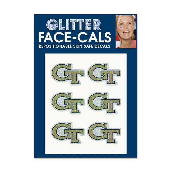 Georgia Tech Yellow Jackets Glitter Tattoo 6 Pack