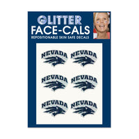 Nevada Wolf Pack Glitter Tattoo 6 Pack
