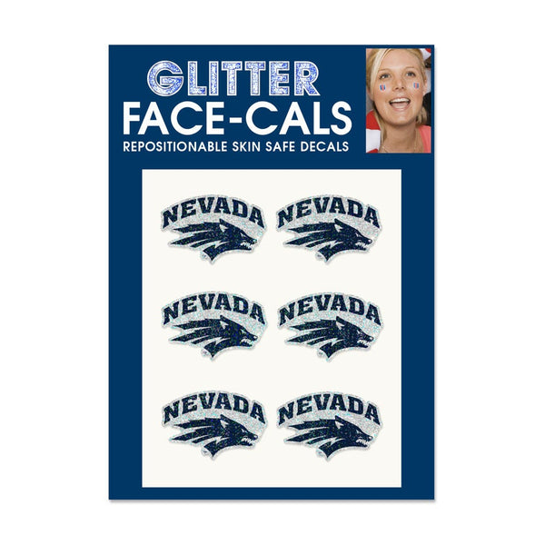 Nevada Wolf Pack Glitter Tattoo 6 Pack