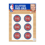 Detroit Pistons Glitter Tattoo 6 Pack