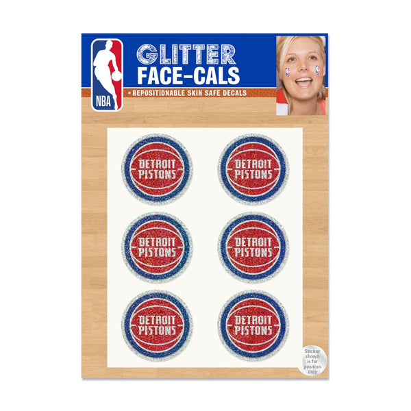 Detroit Pistons Glitter Tattoo 6 Pack