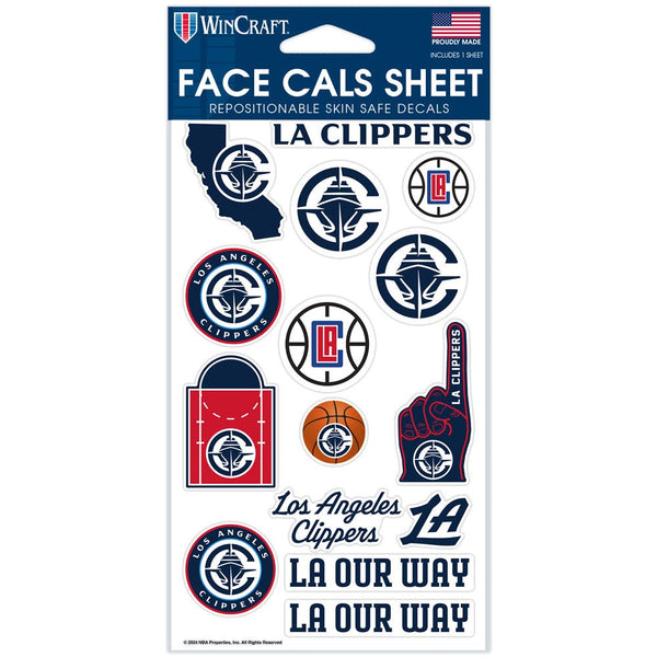Los Angeles Clippers Face Cals 4" x 7"