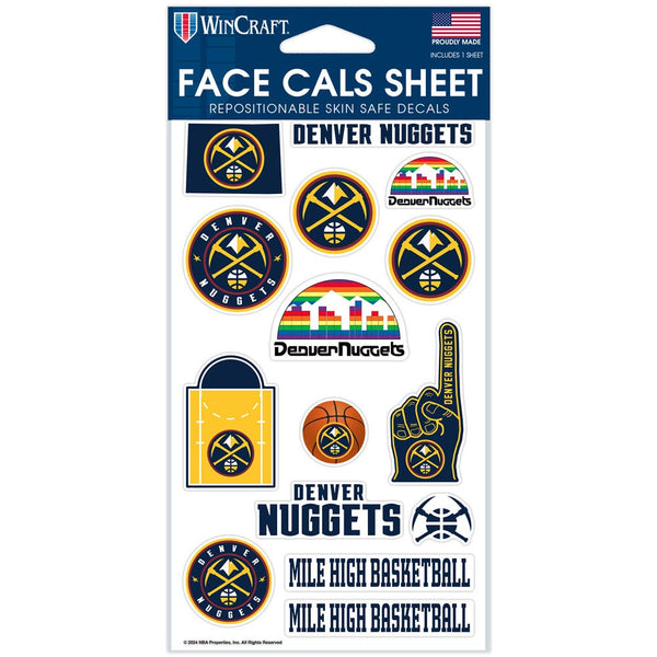 Denver Nuggets Face Cals 4" x 7"