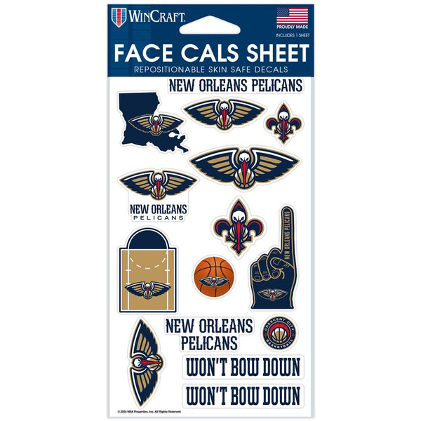 New Orleans Pelicans Face Cals 4" x 7"
