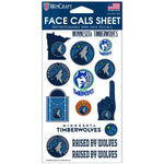Minnesota Timberwolves Face Cals 4" x 7"
