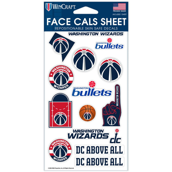 Washington Wizards Face Cals 4" x 7"