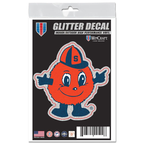 Syracuse Orange Decal Glitter 3" x 5"