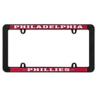 Philadelphia Phillies Lic Plt Thin Frame - Black Plastic