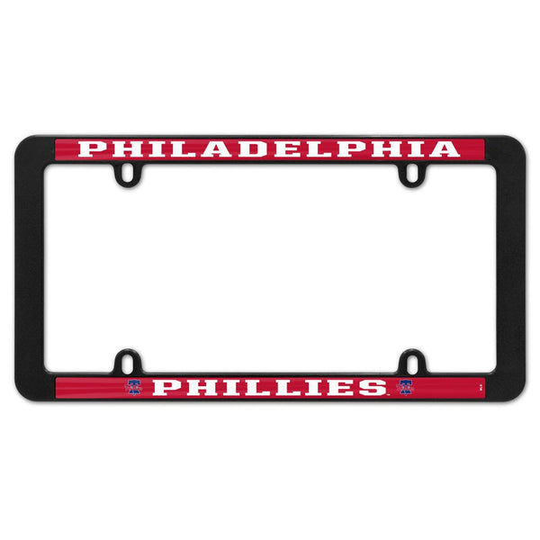 Philadelphia Phillies Lic Plt Thin Frame - Black Plastic