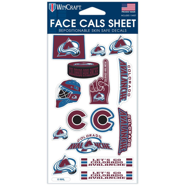 Colorado Avalanche Face Cals 4" x 7"